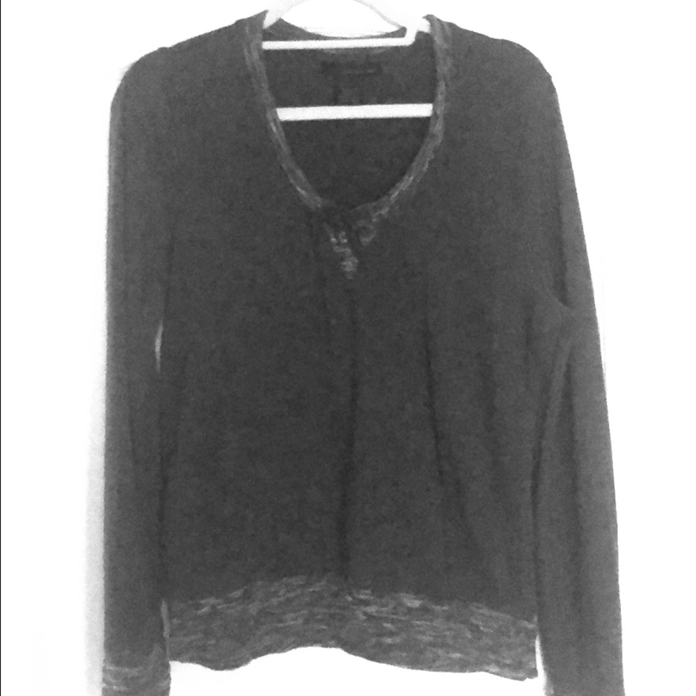 Calvin Klein Jeans Long-sleeved Gray Top